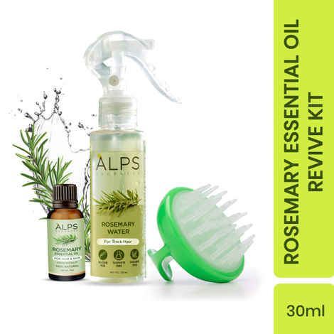 Alps Goodness Rosemary Revive Kit I Rosemary Water Spray+Rosemary Essential Oil+Scalp Massager I Hair Growth Expert I For Skin & Hair I Improves Scalp Health I Fights Acne ,Combo of 3