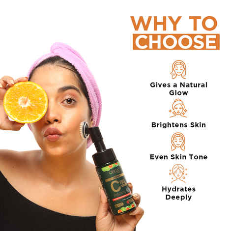 Buy Orgatre Vitamin C Foaming Face Wash with Built in Soft Silicon Brush (150 ml) - Purplle