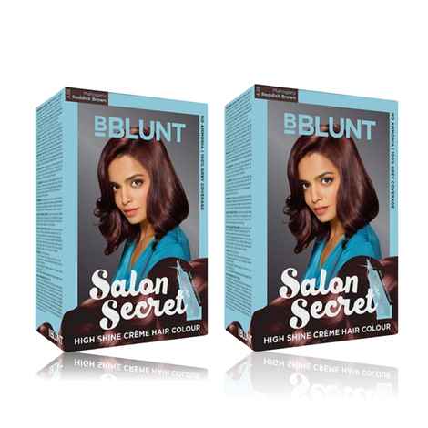 Buy BBlunt Salon Secret High Shine Creme Hair Colour - Mahogany - Pack of 2 - Purplle
