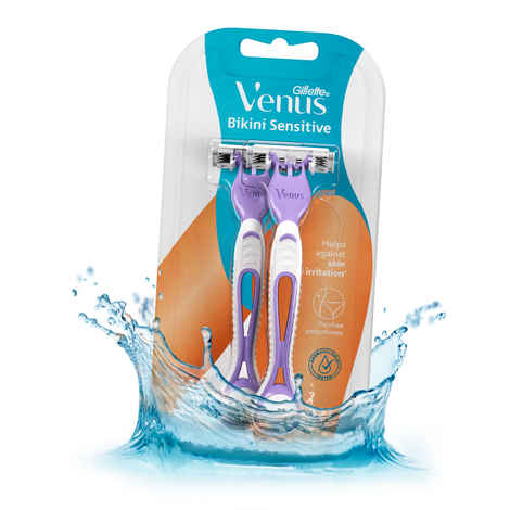 Buy Gillette Venus Bikini sensitive hair removal, 2 razors| Intimate care| Derm tested| No irritation - Purplle