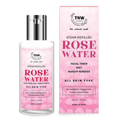 Buy TNW The Natural Wash Steam Distilled Rose Water- Facial Toner Mist and Makeup Remover (100 ml) - Purplle