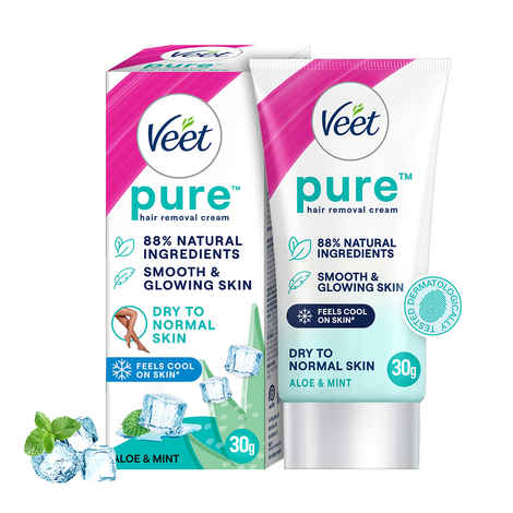 Buy Veet Pure Hair Removal Cream for Women | No Ammonia Smell | For Dry Skin 30 gm - Purplle