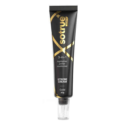 Buy SOTRUE Strobe Cream Gold for Face Radiance, Multipurpose Strobe Cream, Dewy Glazed Instant Glow, Highlighter For Face, Boosts Hydration, For All Skin Types, 30 gm - Purplle