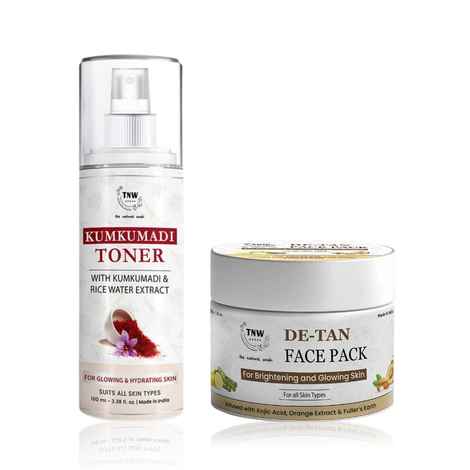 Buy TNW – The Natural Wash D-Tan Face Pack 50 gm & KumKumadi Toner 100 ml - Purplle