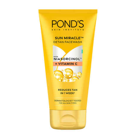 Buy Ponds DeTan Facewash |With Niacinamide & Vitamin C |Reduces Tan in 7 Days |For All Skin Types |100 gm - Purplle