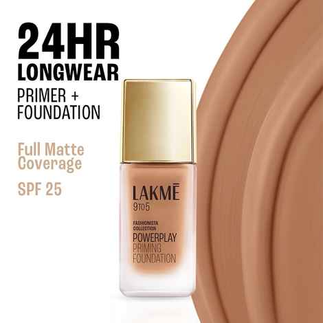 Buy Lakme 9 To 5 Powerplay Priming Liquid Foundation, Built In Primer, SPF 25, N260 Neutral Honey (25 ml) - Purplle