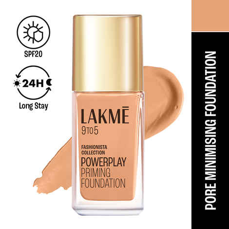 Buy Lakme 9 To 5  Fashionista Collection Powerplay Priming Foundation - Neutral Medium N220 (25 ml) - Purplle