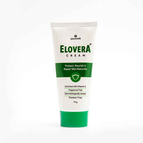 Buy Elovera Moisturising cream 75 gm | For Dry Skin | with Aloe Vera & Vitamin E | Protects, Nourishes and Repairs Skin | Paraben Free | Fragrance Free - Purplle