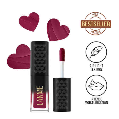 Lakme Xtraordin-airy Lip Mousse Mini - Mauve Mischief - Velvet Matte Finish Airlight & Moisturizing Formula with Cocoa Butter Travel friendly - 1.8 gm