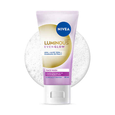 Buy NIVEA Luminous Even Glow Face Wash 50 ml - Purplle