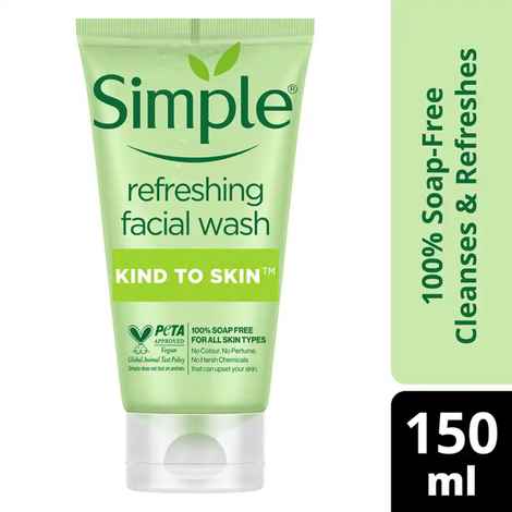 Buy Simple Kind To Skin Refreshing Face Wash (150 ml) + Simple Kind to Skin Hydrating Light Moisturiser 125 ml - Purplle