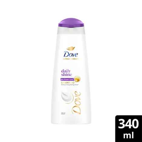 Buy Dove Daily Shine Shampoo (340 ml) + Dove Daily Shine Hair Conditioner with Nutritive Serum for Smooth & Shiny Hair 175 ml - Purplle