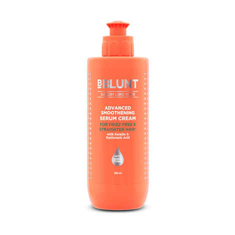 Buy Bblunt Advanced Smoothening Serum Cream with Keratin & Hyaluronic Acid - 200 ml Makes Hair Frizz-Free & Straight | Deeply Nourishes | Adds Spectacular Shine - Purplle