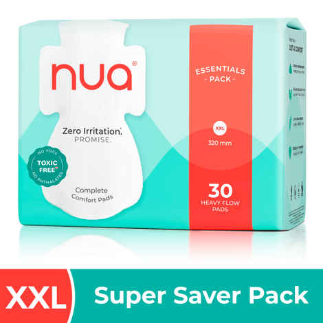 Buy Nua Ultra Thin Sanitary Pads for Women - Heavy XL+ (without disposal covers - 30 pads) - Purplle