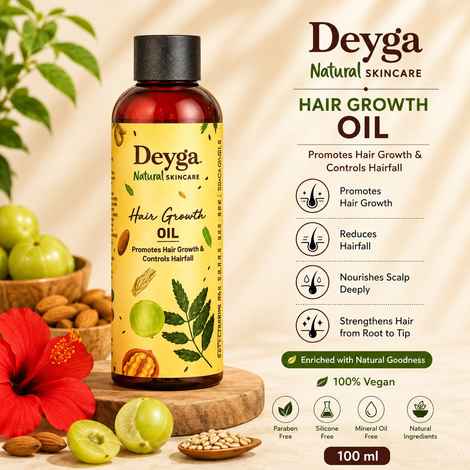 Buy Deyga Hair Growth Oil | Promotes Hair Growth | Reduces Hairfall | Repairs Damaged Hair | Makes Hair Soft & Smooth | Infused with Hibiscus, Rosemary & Grapeseed Oil (100 ml, Hair Growth Oil) | Suits Men and Women - Purplle