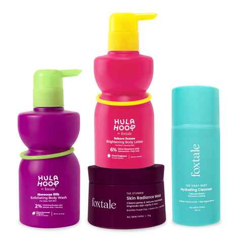 Buy Foxtale Cool & Clear Combo | Hydrate, Exfoliate & Refresh Summer Skin Combo of 4 - Purplle