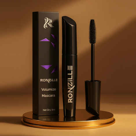 Buy Ronzille Volumizing Long-Stay of up to 8 Hours,Smudge-Proof, Lightweight Black Mascara (8 ml,Full Black) - Purplle