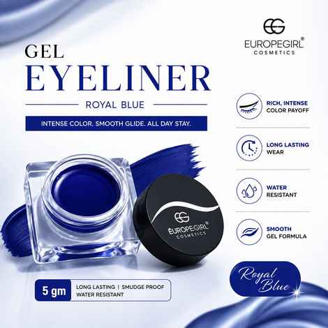 Buy Europegirl Cosmetics Gel Eyeliner -Royal Blue 5 gm - Purplle