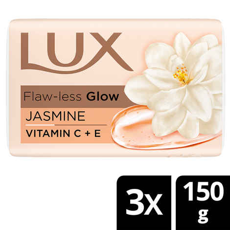 Buy Lux Flaw-less Glow Bathing Soap infused with Vitamin C & E | For Superior Glow | 450 gms - Purplle