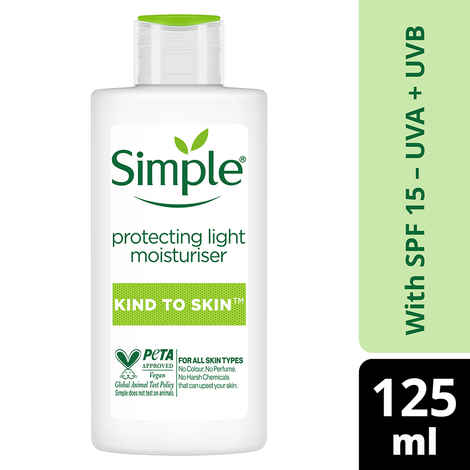 Buy Simple Kind To Skin Protecting Light Moisturiser 125 ml | SPF 15- UVA+UVB | For Protected & Healthy Skin | For All Skin Types - Purplle