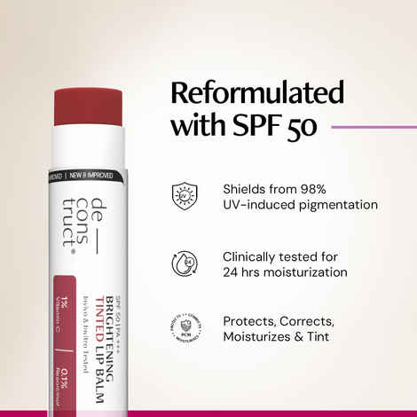 Buy Deconstruct Tinted Lip Balm with 1% Vitamin C – SPF30, Hydrating & Non-Sticky for Soft, Bright Lips (4 gm) - Purplle