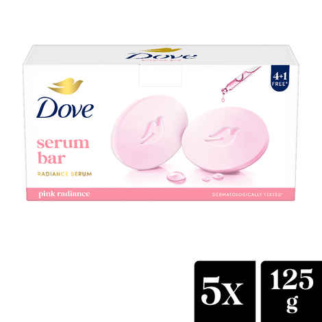 Buy Dove Pink Beauty Bar - Soft, Smooth, Glowing Skin, 125*5 gm - Purplle