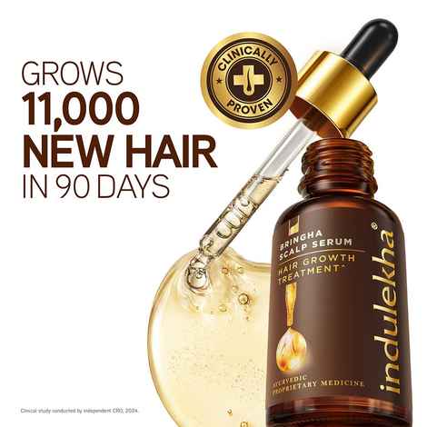 Buy Indulekha Bringha Hair Growth Treatment Scalp Serum with Bringha, Rosemary and Amla for Hair Growth, 30 ml - Purplle