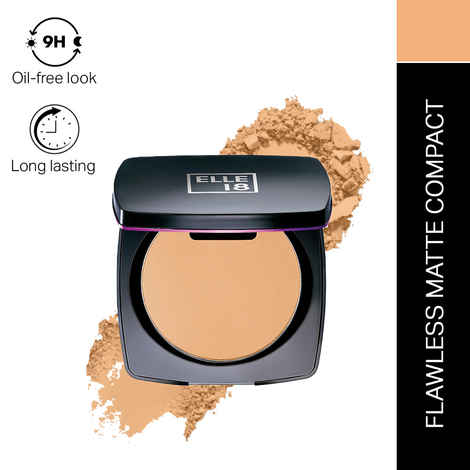 Buy Elle18 Lasting Glow Compact, 9Hrs Oil-Free, Vitamin E and C, Matte Finish, Marble 9 gm - Purplle