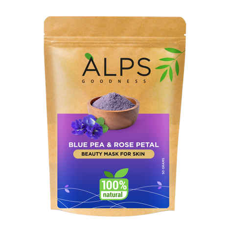 Buy Alps Goodness Blue Pea & Rose Petal Beauty Mask for Skin (50g) - Purplle