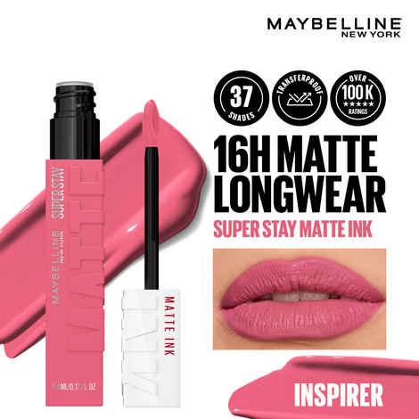Buy Maybelline New York Super Stay Matte Ink Liquid Lipstick - Inspirer 125 (5 ml) - Purplle