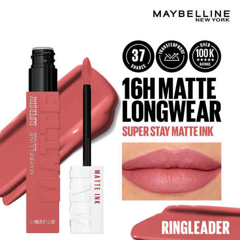 Buy Maybelline New York Super Stay Matte Ink Liquid Lipstick, Lasts Up to 16H - 175 Ringleader, 5 ml - Purplle