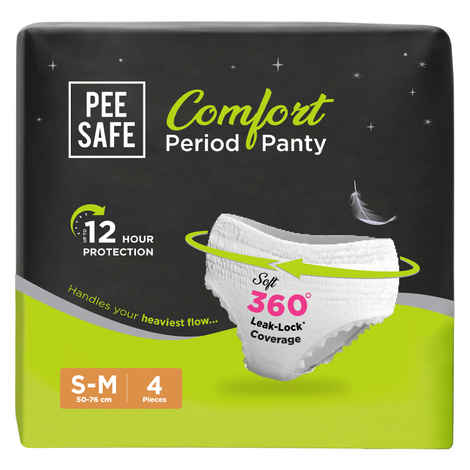 Buy Pee Safe Comfort Period Panty (S-M ) 4 Pcs - Purplle
