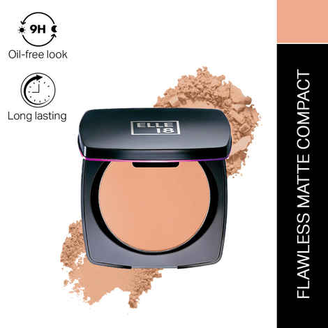 Buy Elle18 Lasting Glow Compact, 9Hrs Oil-Free, Vitamin E and C, Matte Finish, Pearl 9 gm - Purplle
