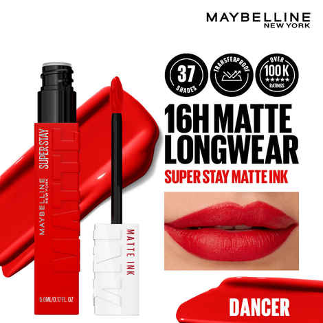 Buy Maybelline New York Super Stay Matte Ink Liquid Lipstick, Lasts Up to 16H - 118 Dancer, 5 ml - Purplle