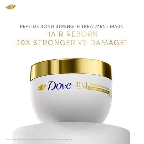 Buy Dove Peptide Bond Strength Hair Treatment Mask | 300 ml - Purplle