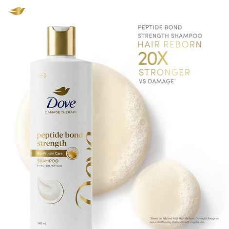 Buy Dove Peptide Bond Strength Shampoo | 340 ml - Purplle