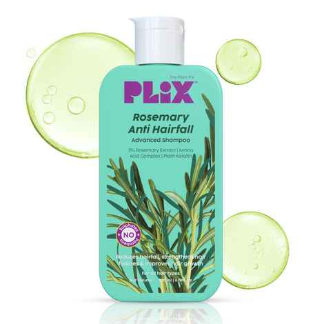 Buy PLIX Rosemary Advanced Anti-Hair Fall Shampoo Sulfate & Paraben Free to Reduce Hair Fall and Breakage 200 ml - Purplle