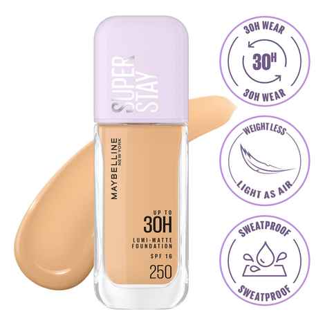 Buy Maybelline New York Super Stay Lumi Matte Liquid Foundation, 250, 30 HR Long Lasting yet Lightweight Foundation - 35 ml - Purplle