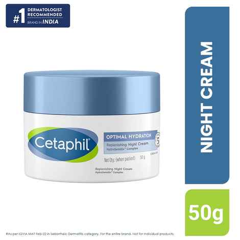 Buy Cetaphil Optimal Hydration Replenishing Night Cream 50 gm - Purplle