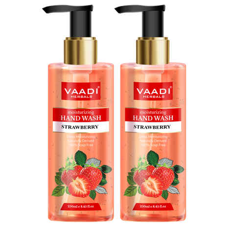 Buy Vaadi Herbals Pack of 2 Deep Moisturizing Strawberry Hand Wash (250 ml x 2) - Purplle
