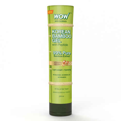 Buy WOW Skin Science Korean Bamboo Gel with Peptide | 99% Pure Bamboo Extract | Lightweight Hydration for Skin & Hair | No Silicones, Parabens or Mineral Oil | All Skin & Hair Types | 200 ml - Purplle
