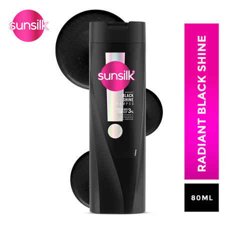 Buy Sunsilk Radiant Black Shine Shampoo 80 ml - Purplle