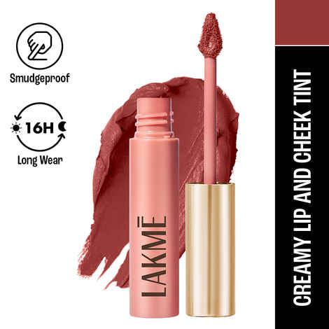 Buy Lakme Double Duty Lip & Cheek Mousse Matte Lipstick & Soft Blush, Burgundy Lush, 9 gm - Purplle
