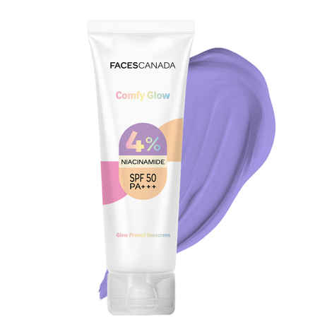 Buy FACES CANADA Comfy Glow SPF50 Niacinamide Sunscreen (50 ml) - Purplle
