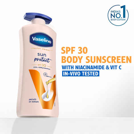 Buy Vaseline Sun Protect SPF 30 Body Lotion, Reduces Tan Lines in 7 Days, UVA + UVB PA+++ Sun Protection, 400 ml - Purplle