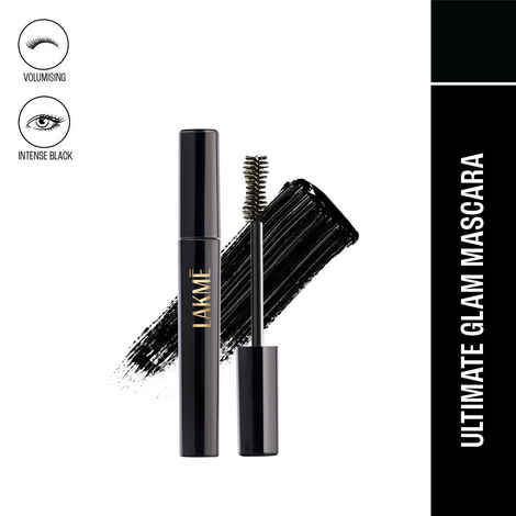 Buy Lakme Ultimate Glam Volumizing Mascara Black, For Fuller Lashes, Easy Application, Intense Black Finish 10 ml - Purplle
