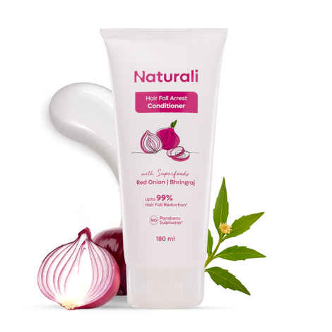 Buy NATURALI Hairfall Arrest Conditioner with Red Onion & Bhringraj | Sulphate & Paraben-Free Conditioner For Women & Men |180 ml - Purplle