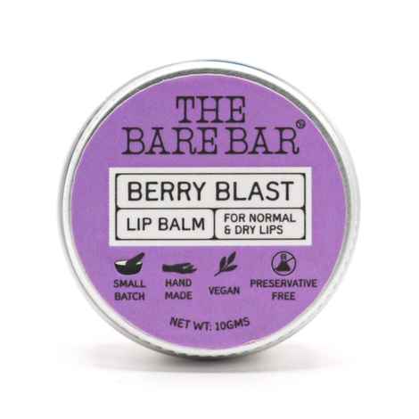 Buy The Bare Bar Berry Blast Lip Balm – 10 gm | With Jojoba, Castor & Olive Oils | Fruity Hydration for Soft, Nourished Lips - Purplle