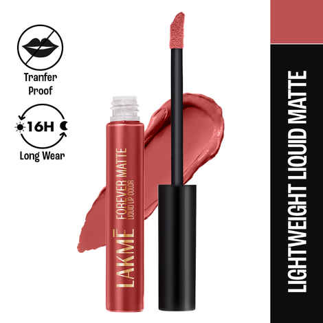 Buy Lakme Forever Matte Liquid Lip, 16hr Lipstick, Lightweight & transferproof - Coral Sense 5.6 ml - Purplle