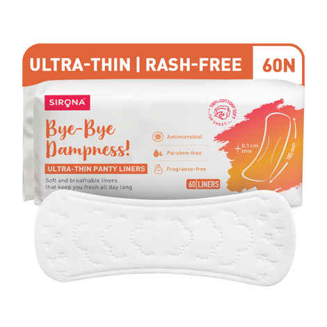 Buy SIRONAA Panty Liners (Daily wear) 60 Counts - Large - Purplle